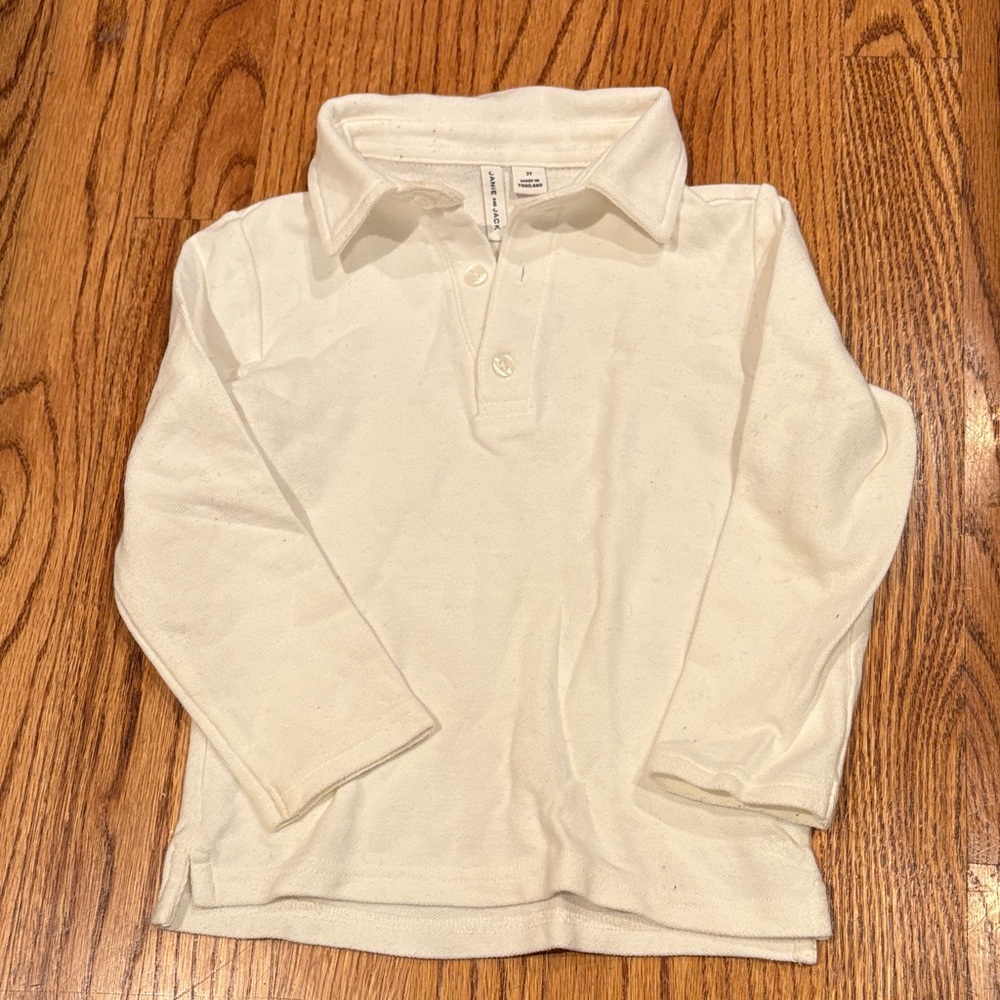Janie and Jack Boys 2T White Polo Shirt